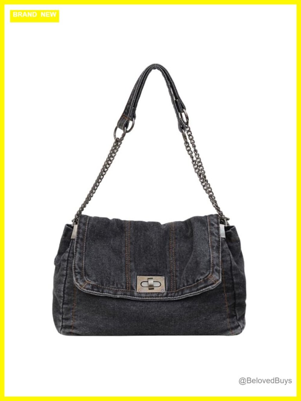 Denim Tote Bag Large Casual Retro Crossbody Lightweight Shoulder Handbag